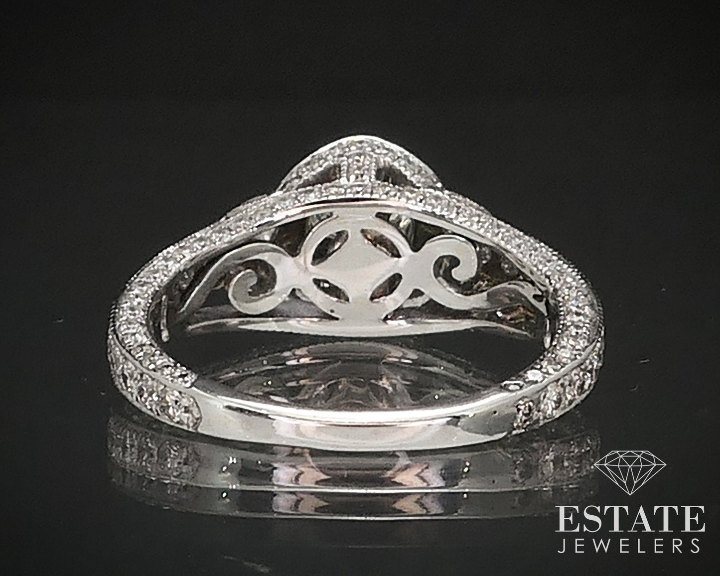 14K White Gold Natural .80ctw Diamond Neil Lane Halo Engagement Ring 4.2g i17441