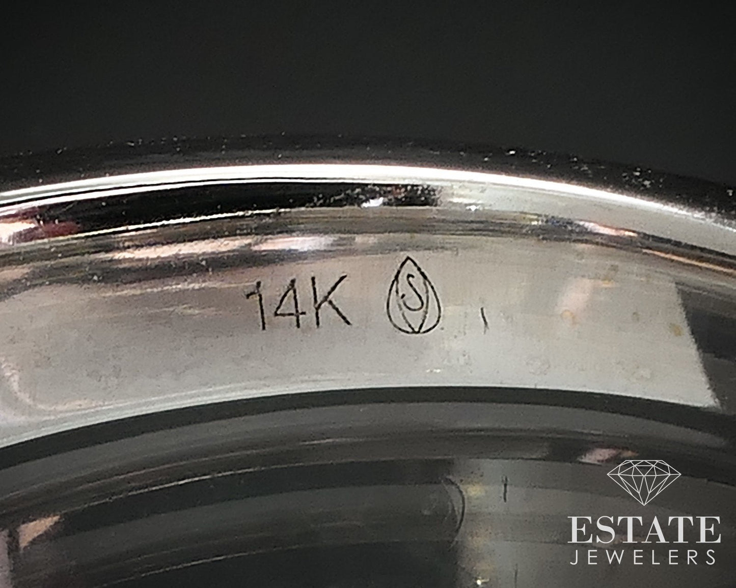 14k White Gold Round Natural 2.98ctw Diamond Wedding Set 15.7g i17446