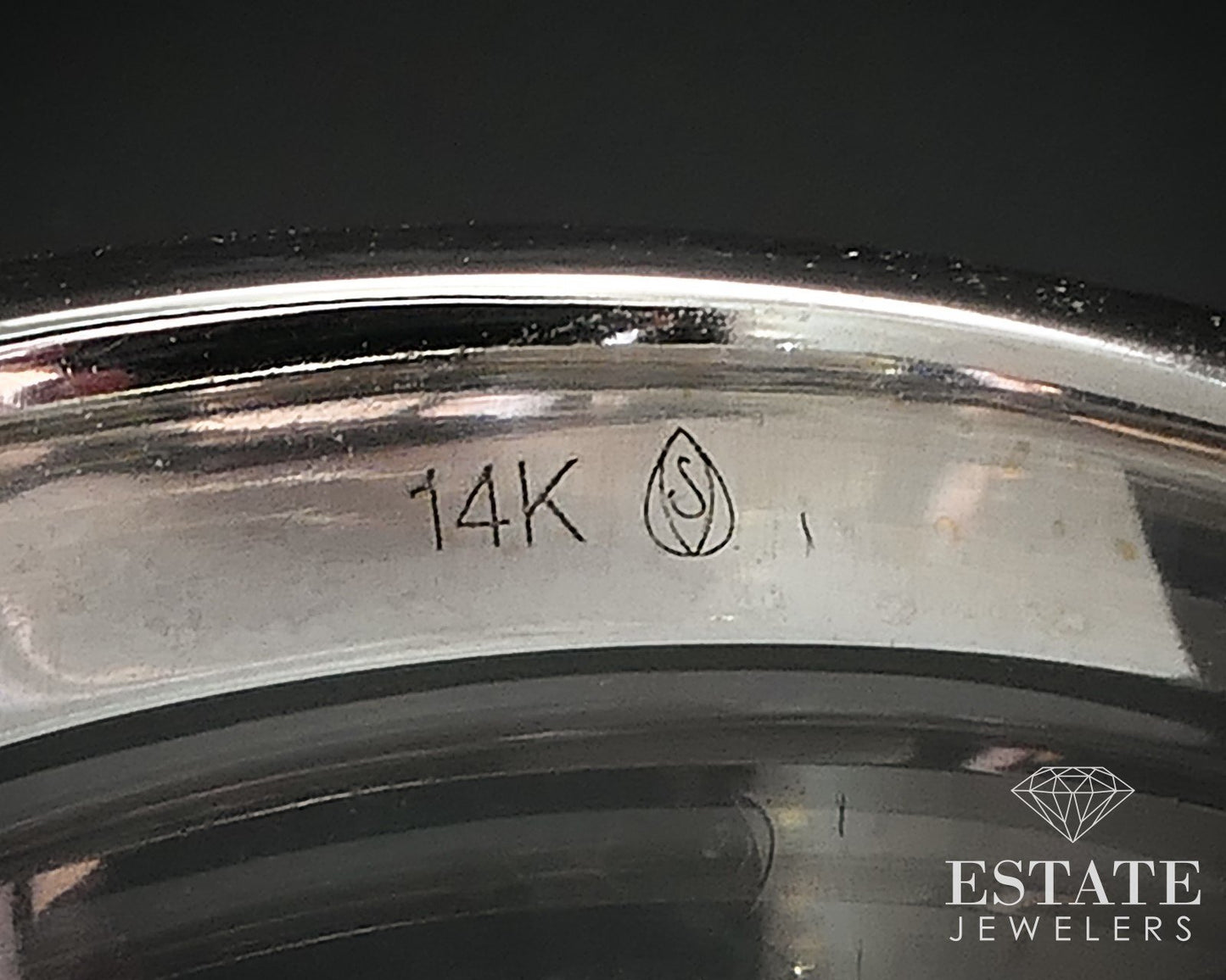14k White Gold Round Natural 2.98ctw Diamond Wedding Set 15.7g i17446