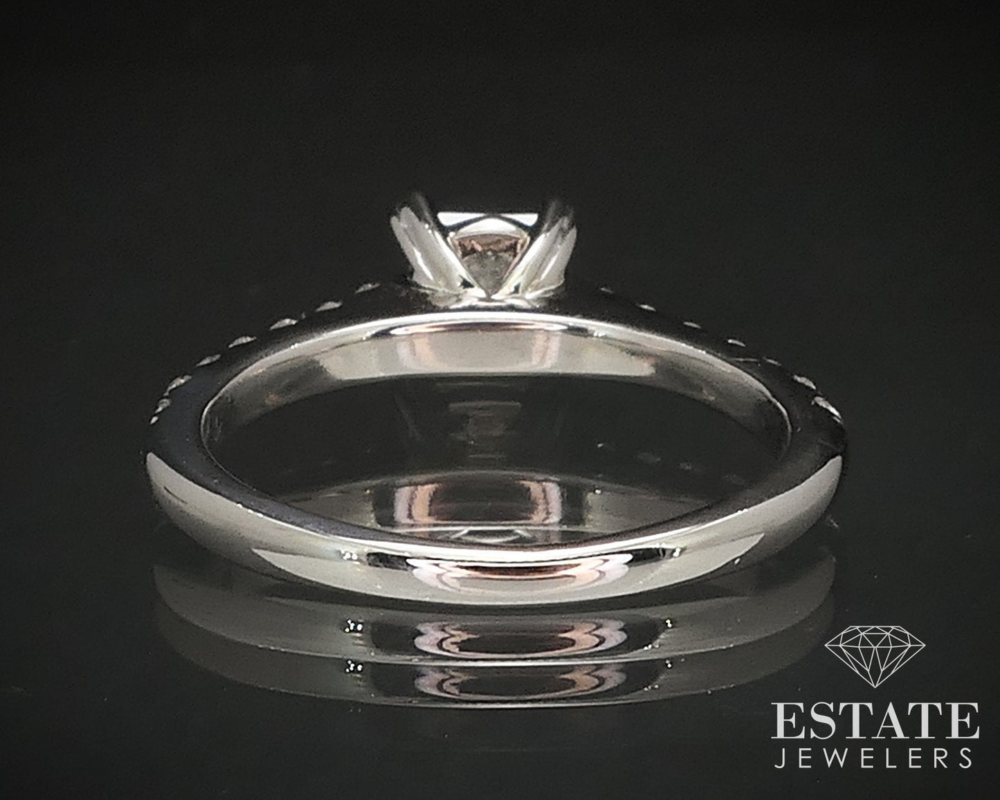 14k White Gold Princess Natural 1.17ctw Diamond Engagement Ring 3.6g i17511