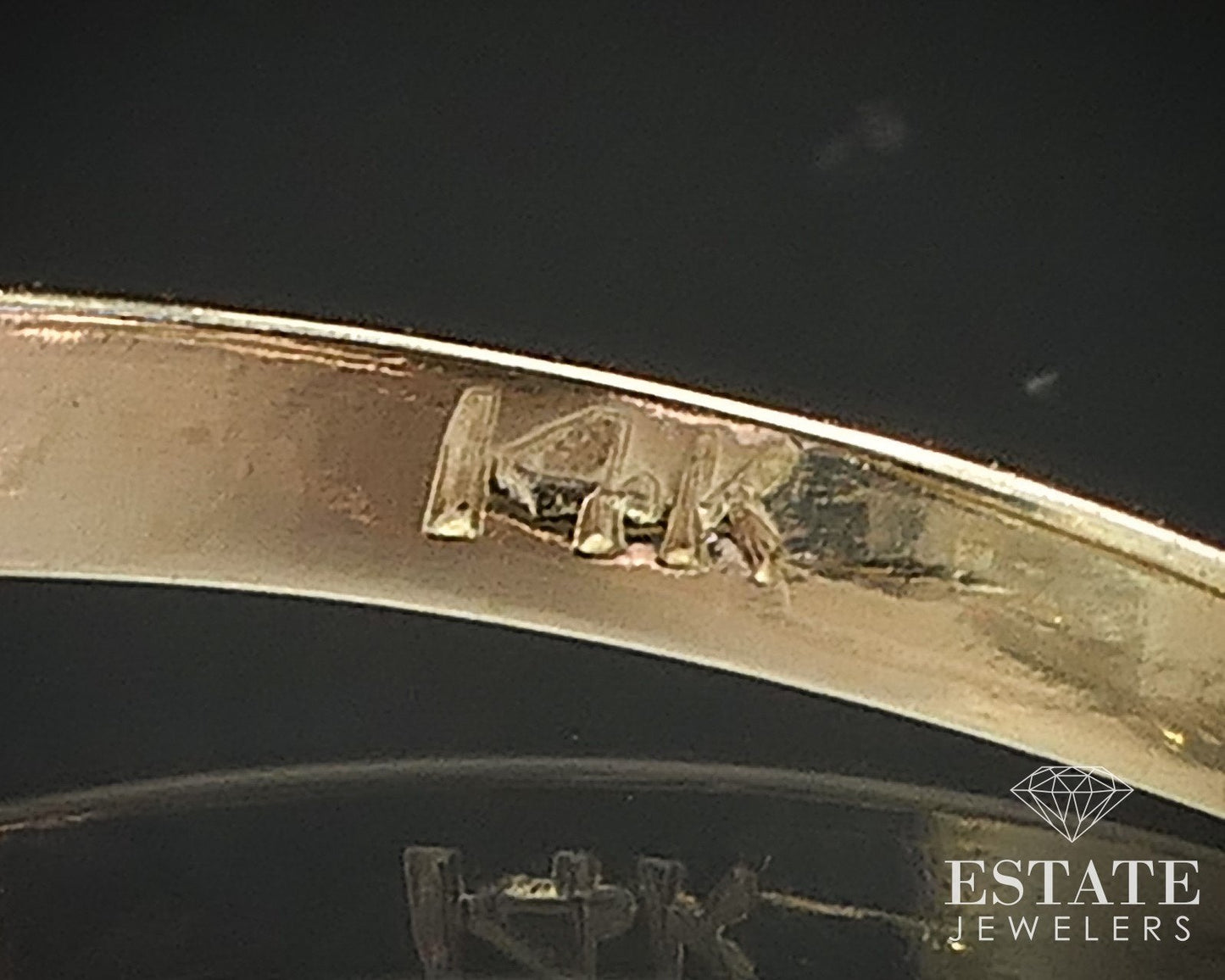 14k Yellow Gold Round Natural .90ct Diamond Solitaire Ring 1.9g i17533b