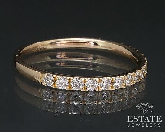 18k Rose Gold Natural .35ctw Diamond Hearts on Fire Wedding Band 1.4g i17539