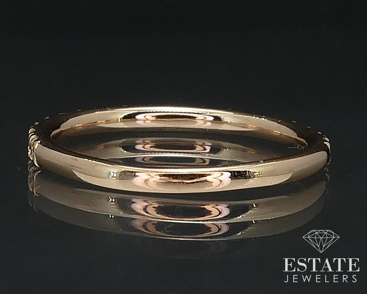 18k Rose Gold Natural .35ctw Diamond Hearts on Fire Wedding Band 1.4g i17539