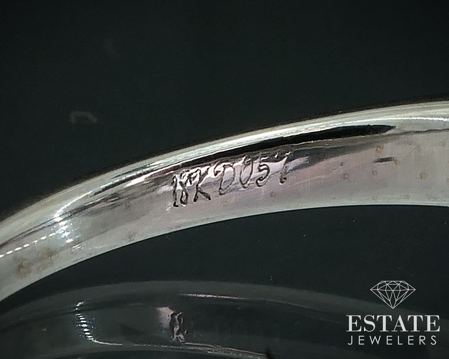 18k White Gold Princess Natural 1.50ctw Diamond Halo Engagement Ring 4.8g i17632