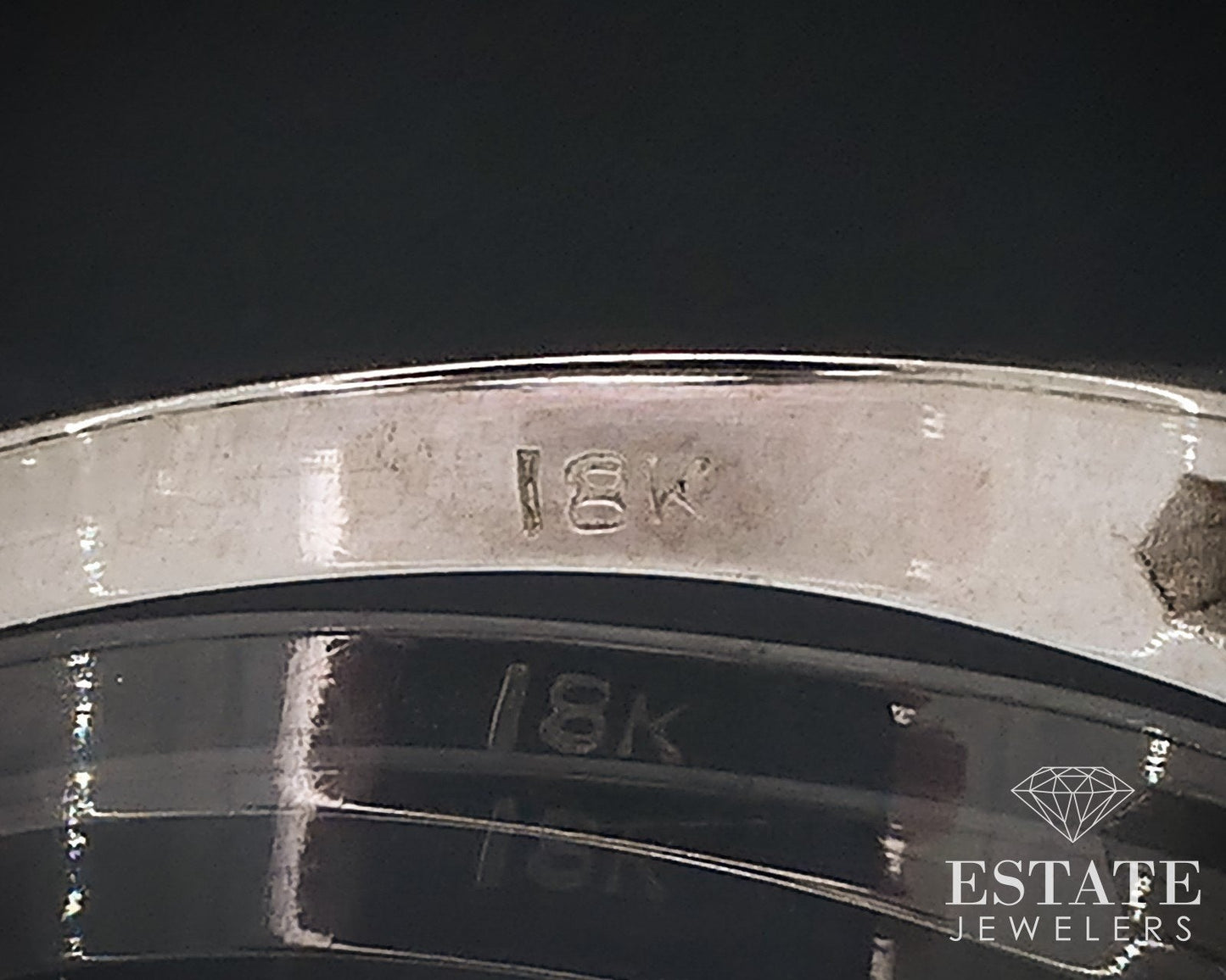 Vintage 18k White Gold Natural .30ctw Diamond Ladies Wedding Band 2.1g i17621