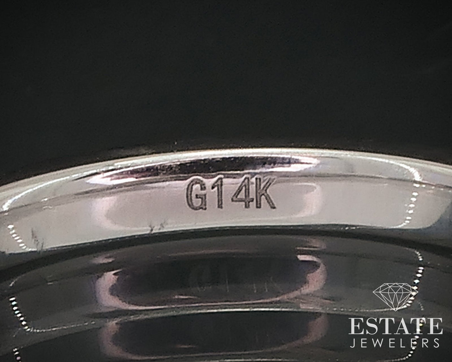 14k White Gold 2.2mm Natural .47ctw Diamond Ladies Wedding Band 2.3g i17650