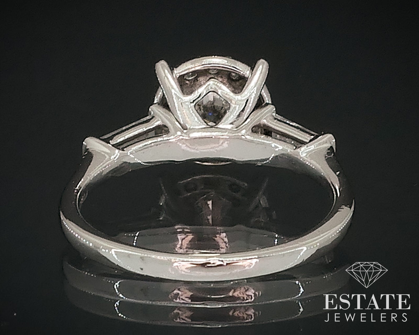 Platinum Round Cut Natural 1.00ctw Diamond Halo Engagement Ring 5.8g i17635