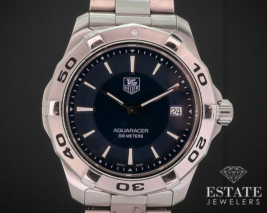 Tag Heuer Aquaracer Date WAP1112 Blue Dial Stainless Steel Mens Watch i17719