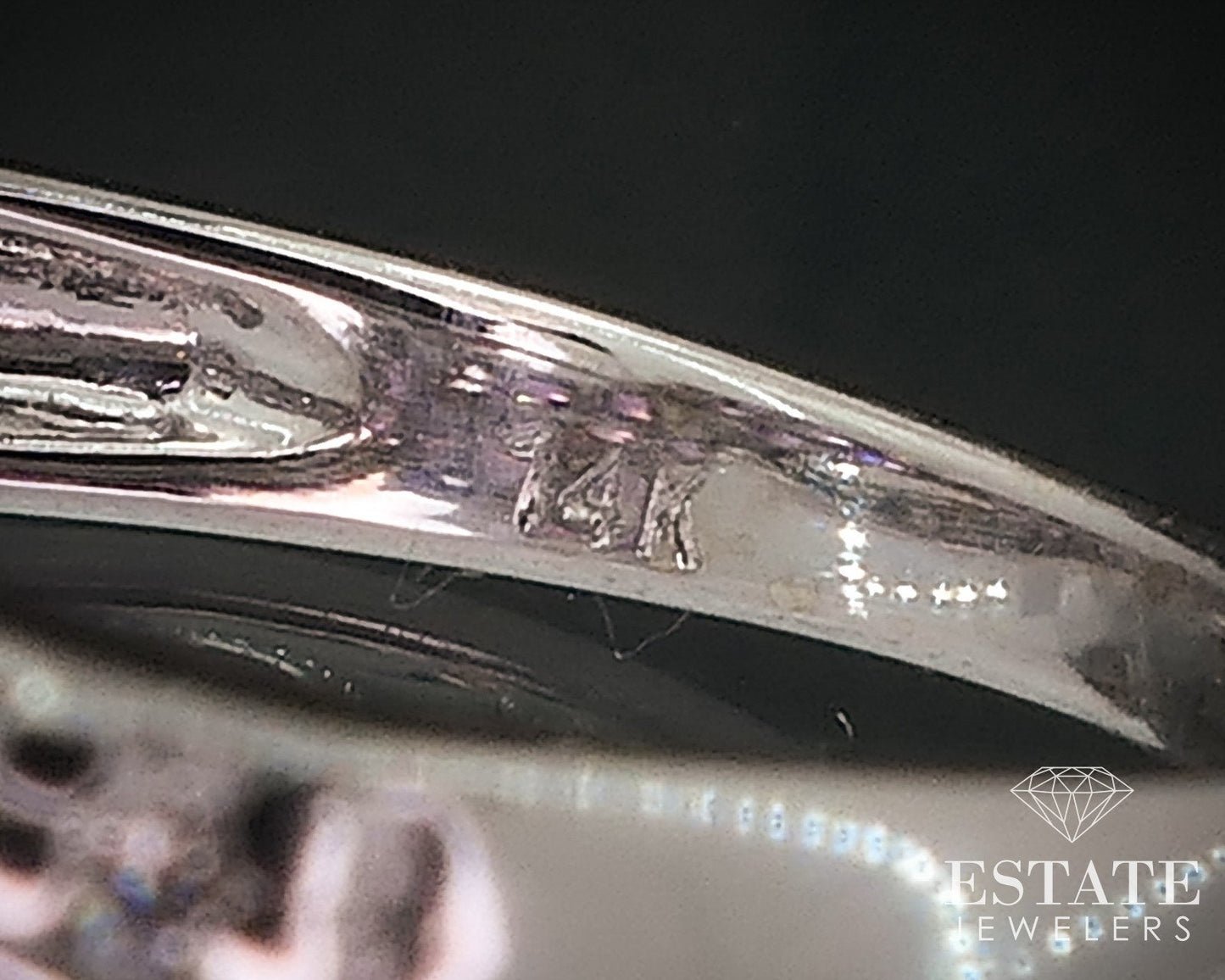 14k White Gold Natural Pink Sapphire & Diamond Bypass Ring 3g i17665