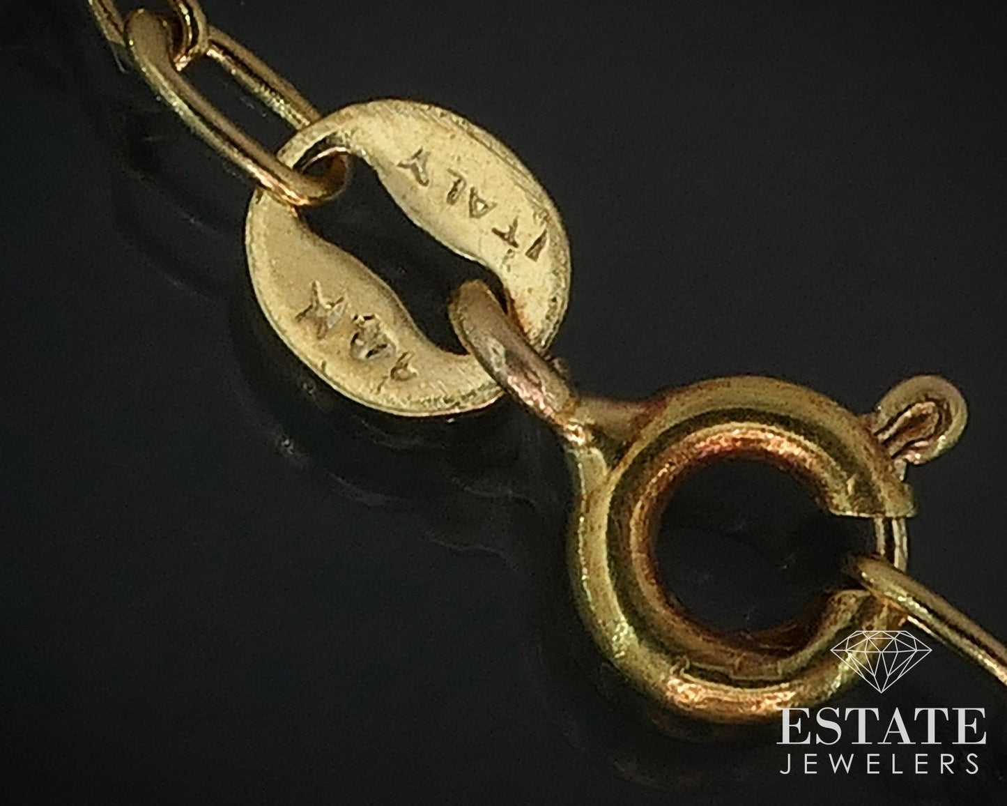 14k Yellow Gold Flower Charm Curb Chain Ankle Bracelet 2.9g 9.25"L i17736b