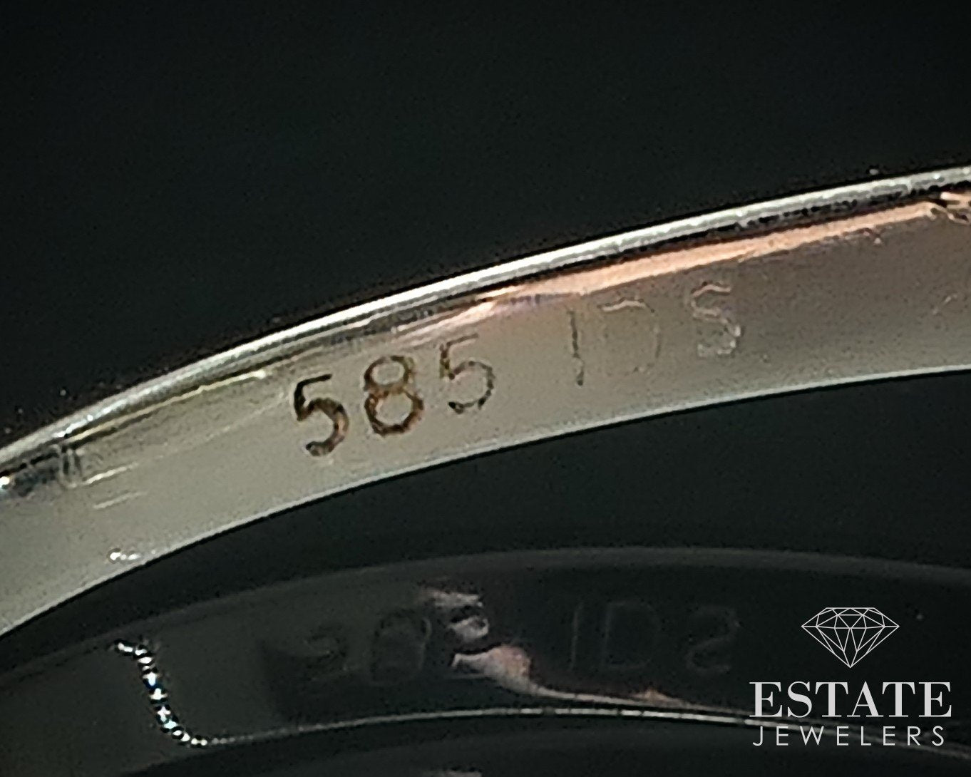 Vintage 14k White Gold Round Natural .10ctw Diamond Wedding Set 4.3g i17801b