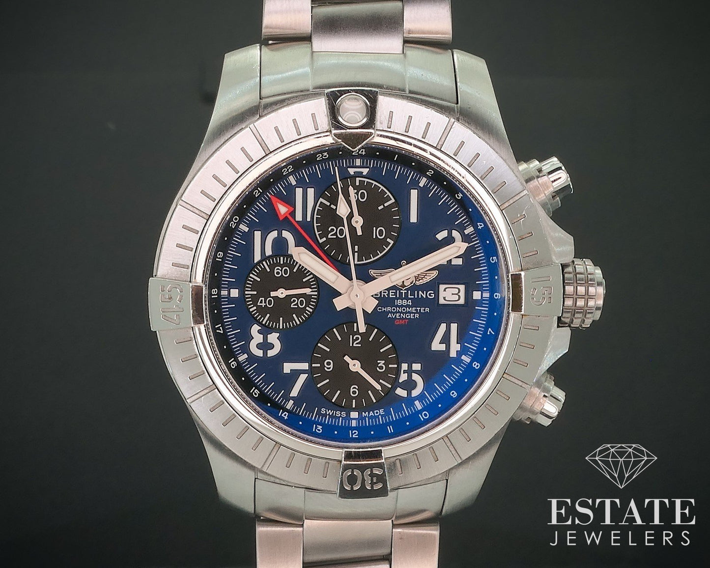 Breitling Avenger 45 Chronograph GMT Blue Dial A24315 Mens Watch i17820