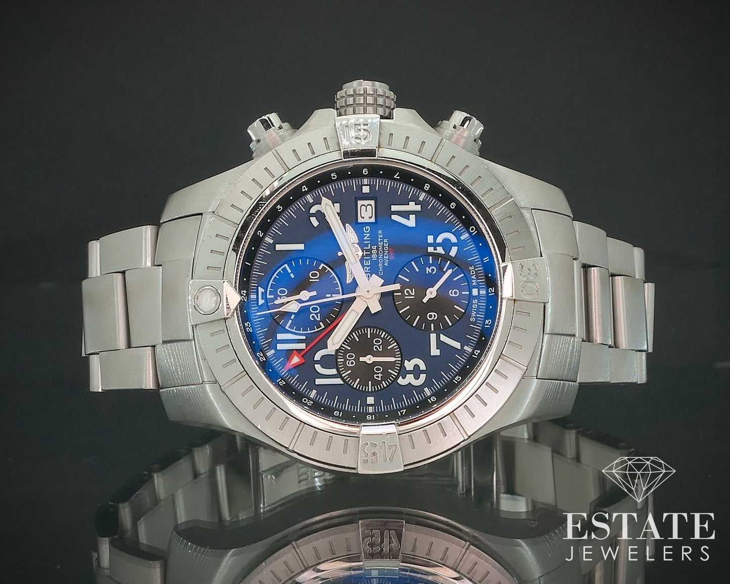 Breitling Avenger 45 Chronograph GMT Blue Dial A24315 Mens Watch i17820