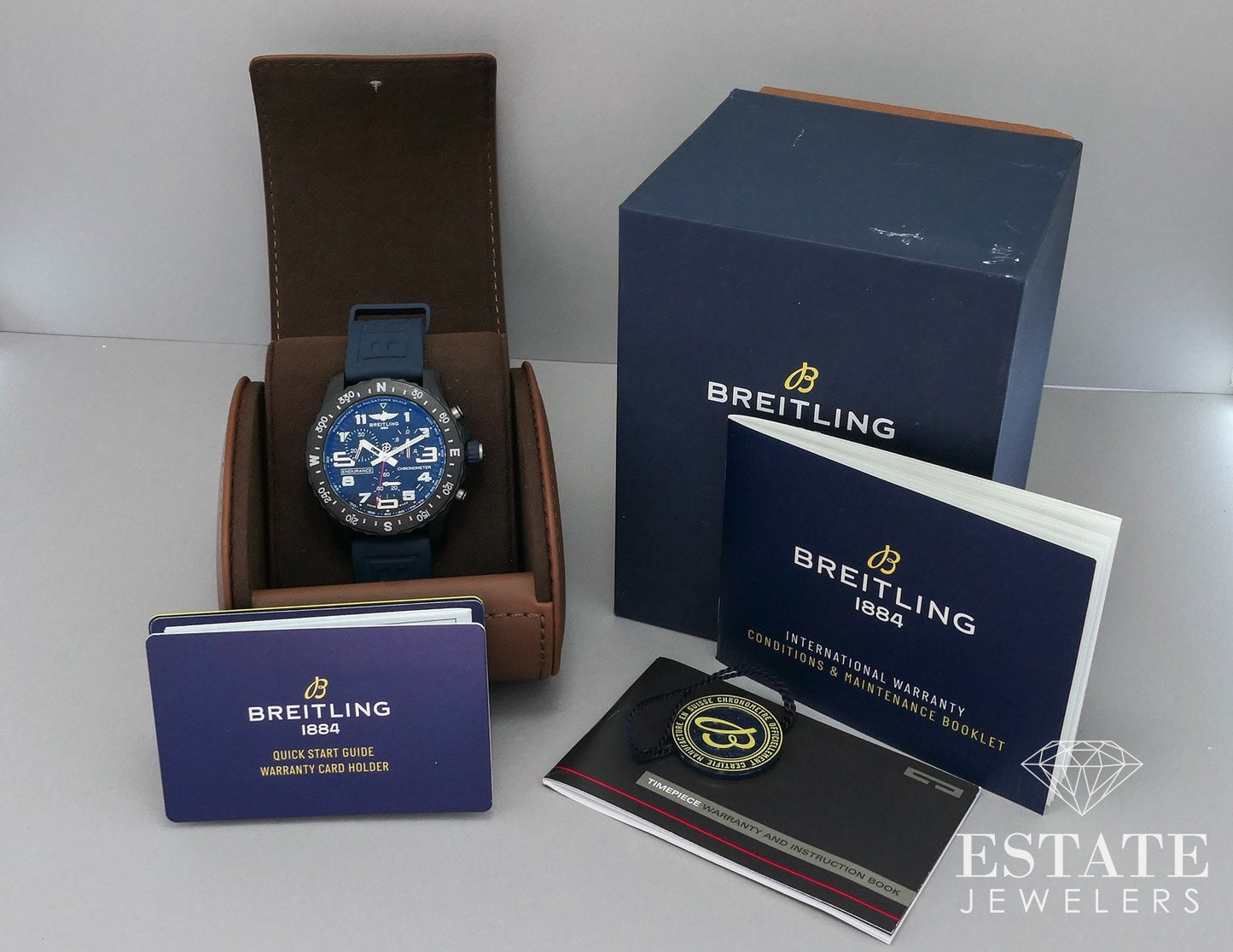 Breitling Endurance Pro Chronometer Black Blue Dial X82310 Mens Watch i17818