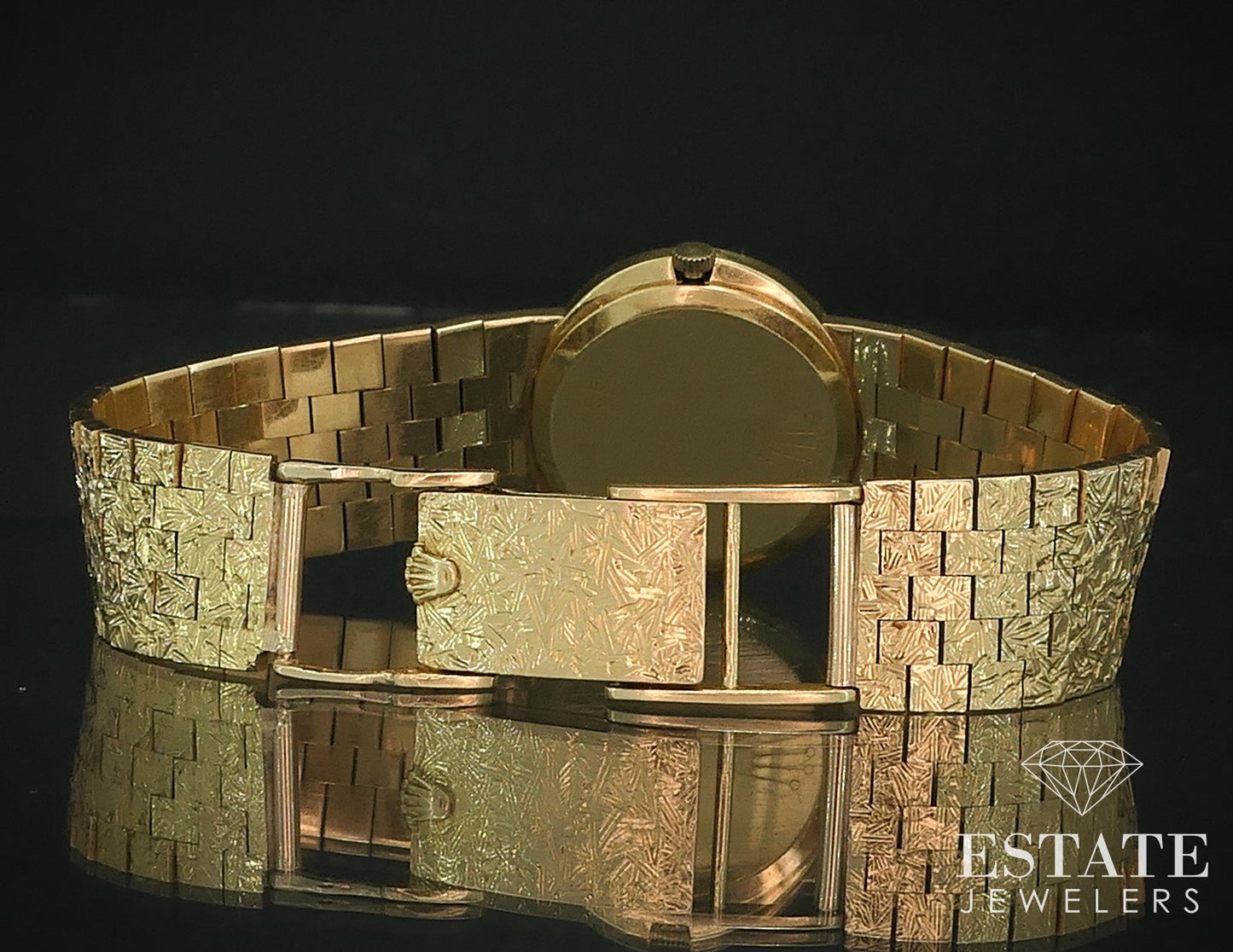 Vintage 18k Yellow Gold Rolex 3669 Cal 1600 Pre-Cellini Ladies Watch 47g i17779