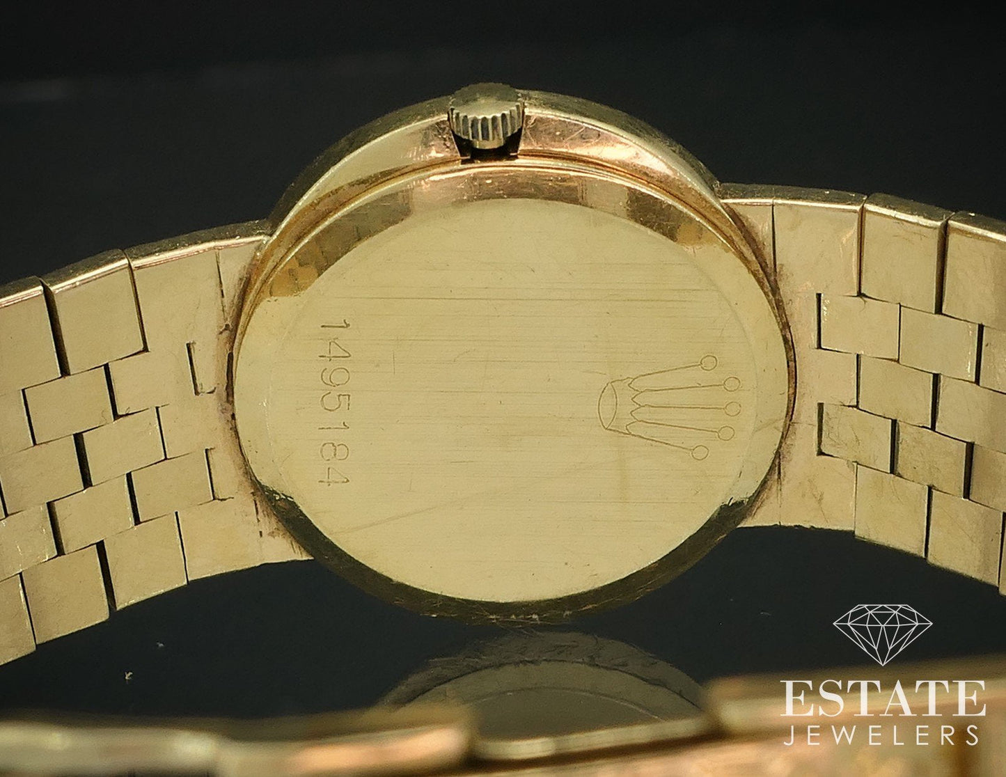Vintage 18k Yellow Gold Rolex 3669 Cal 1600 Pre-Cellini Ladies Watch 47g i17779