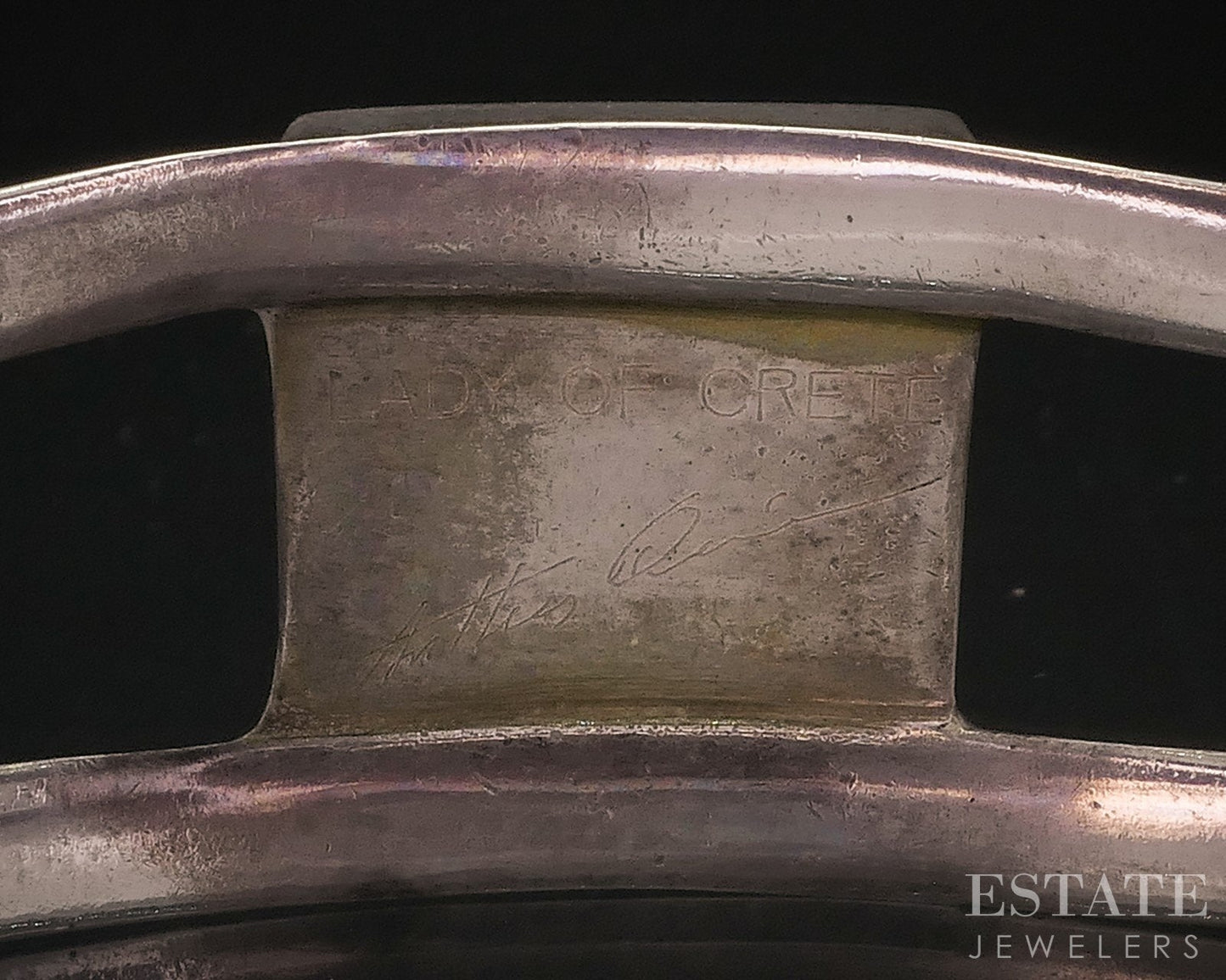 18k & Sterling Anthony Quinn Lady of Crete Cuff Bracelet 42.8g i17924