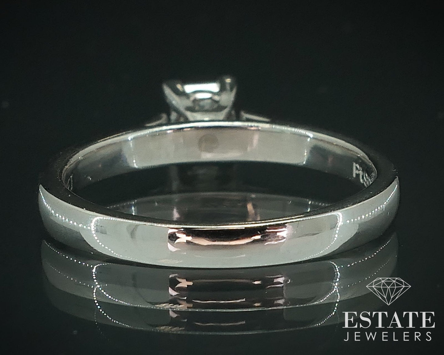 Platinum Princess Natural .47ct Diamond Solitaire Engagement Ring 5.6g i17904