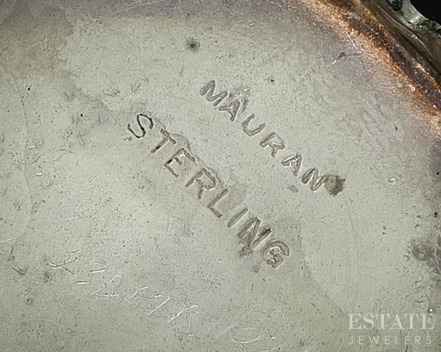 Antique Victorian Sterling Silver Engraved Mauran Watch Pendant 12.4g i18026