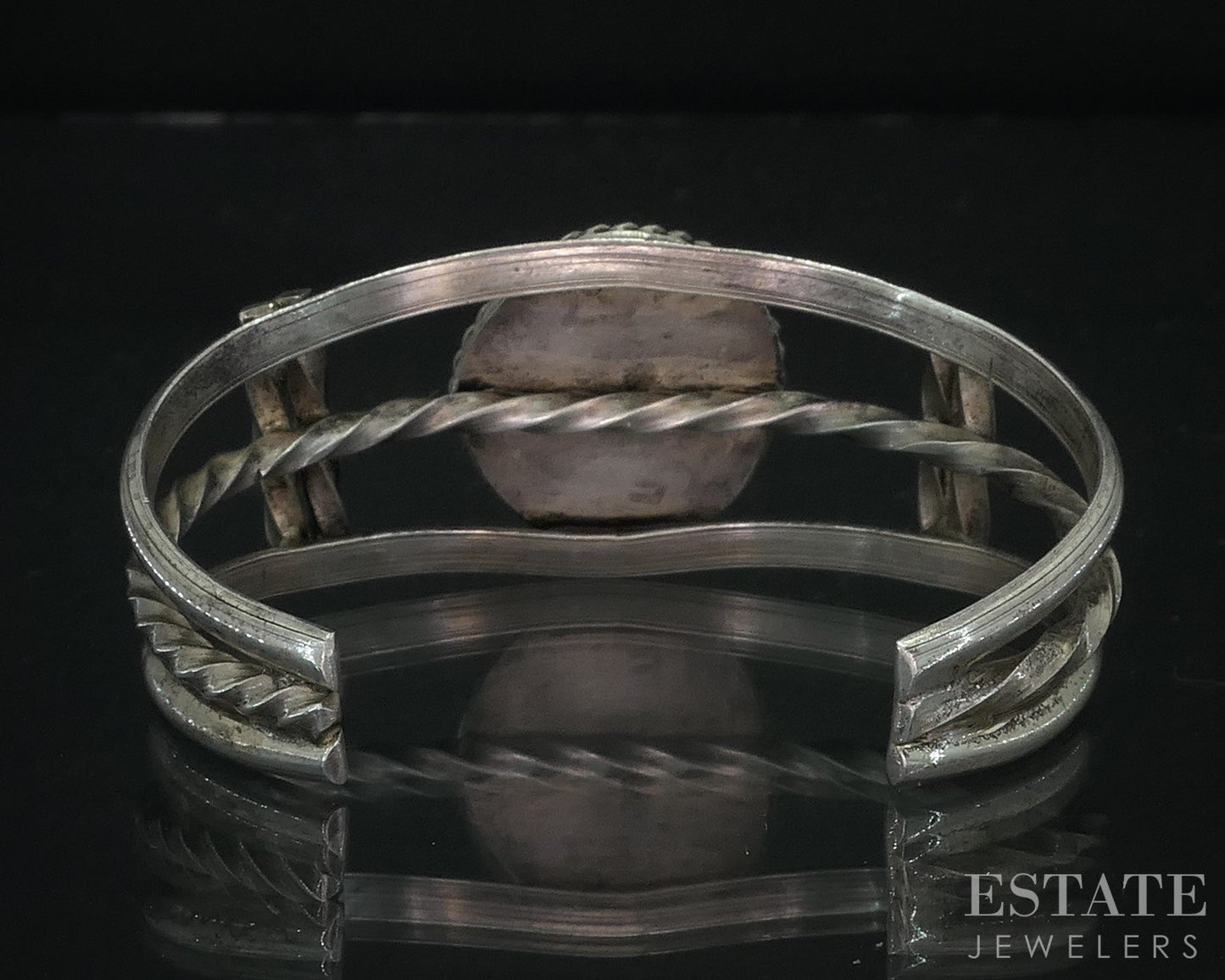 Vintage Sterling Navajo Natural Turquoise Ladies Cuff Bracelet 25.1g i18013