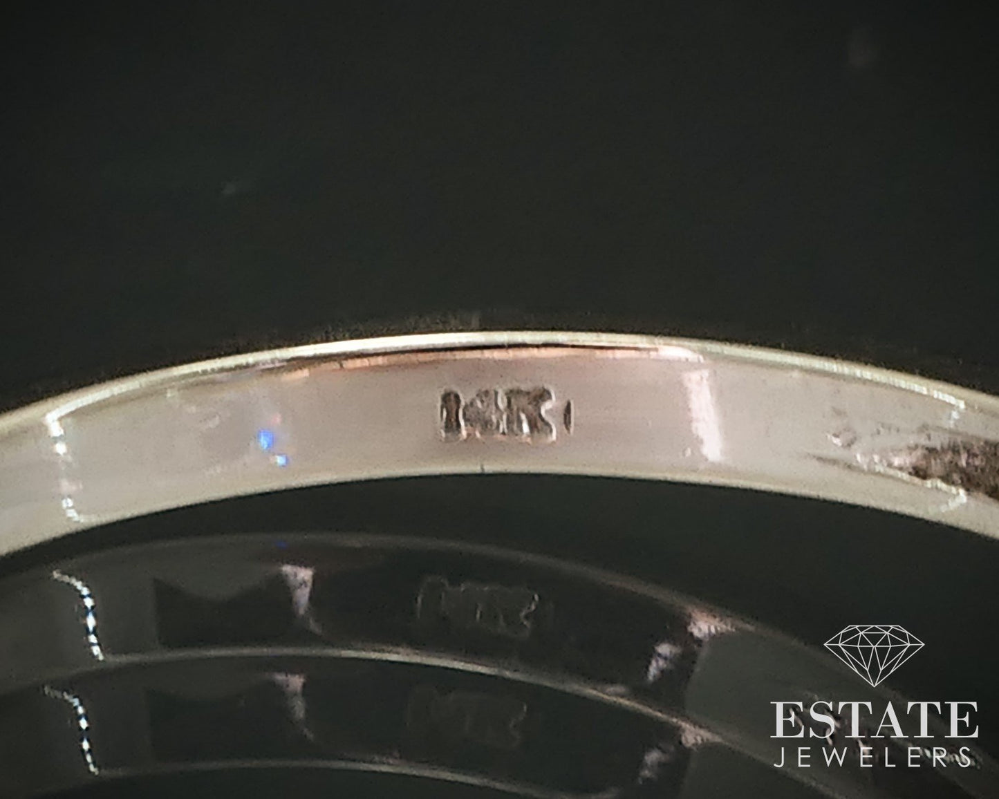 14k White Gold Oval Natural Tanzanite & Diamond Ladies Ring 2.8g i17950b