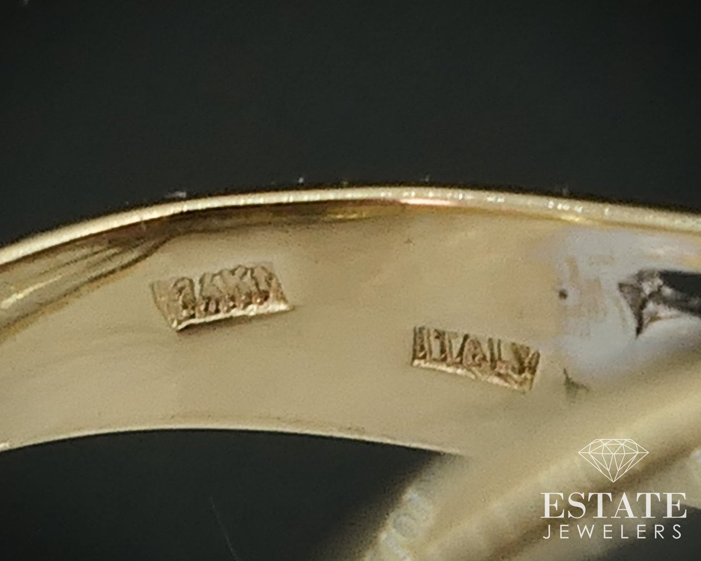 14K Yellow & White Gold Open Bypass Ladies Band Ring 4.6g i17953b