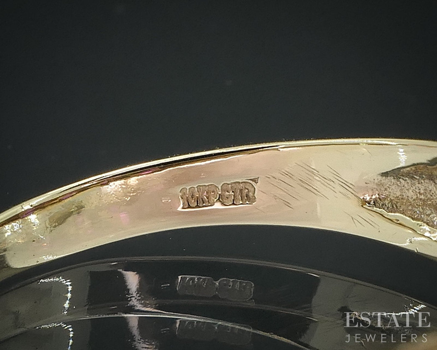 10k Yellow Gold Natural Ruby & Diamond Ladies Band Ring 3.6g i18097b