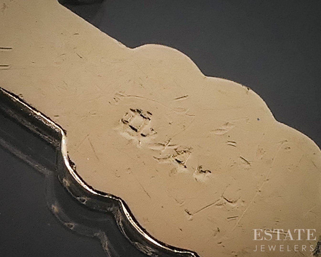 Vintage 14k Yellow Gold Engraved Cross Charm Ladies Necklace 2.1g 22"L i18093b