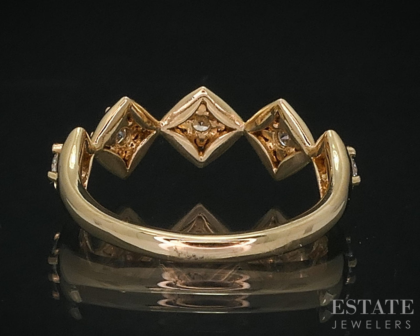 14k Yellow Gold Natural .39ctw Diamond Ladies Wedding Band 2.9g i15500