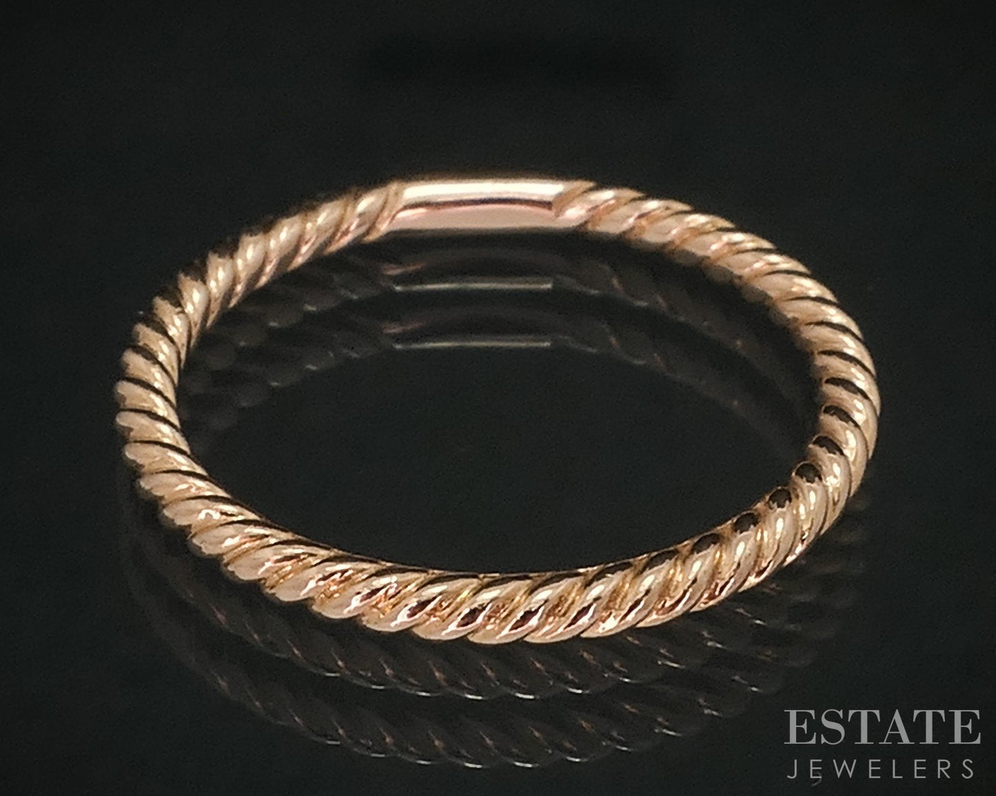 14k Rose Gold Gabriel & Co. Twisted Ladies Wedding Band 1.4g i15569