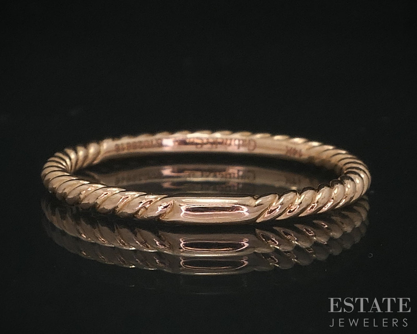 14k Rose Gold Gabriel & Co. Twisted Ladies Wedding Band 1.4g i15569