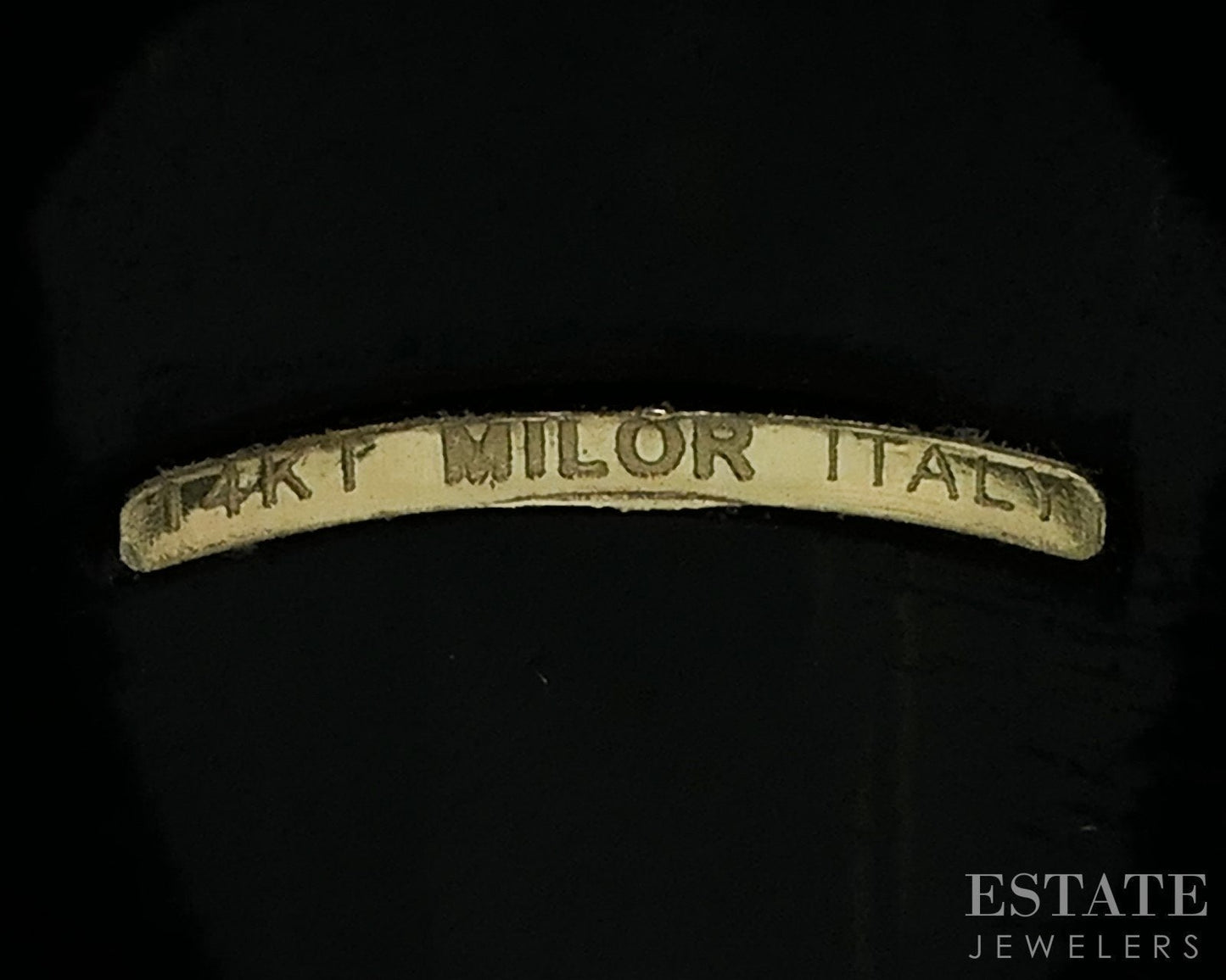 14k Yellow Gold Black Onyx Italiana Repvbblica Lira Coin Ring 16.4g i18148