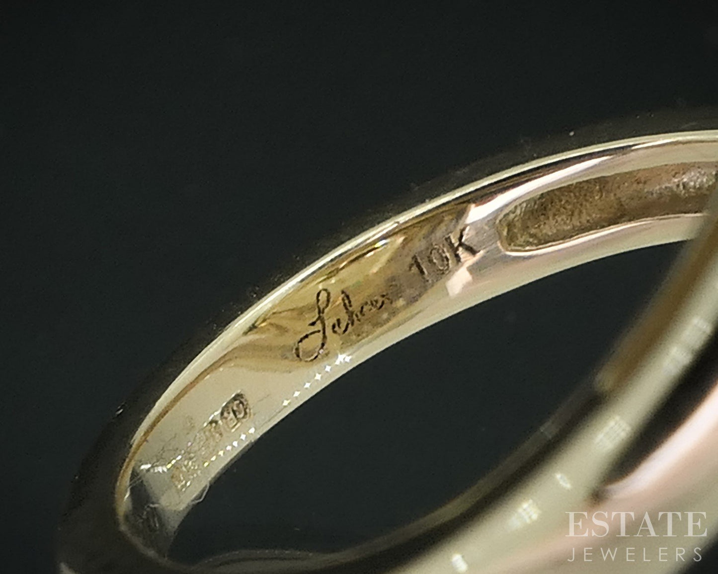 10k Yellow Gold Torus Natural Citrine & Diamond Glenn Lehrer Ring 4.3g i18123