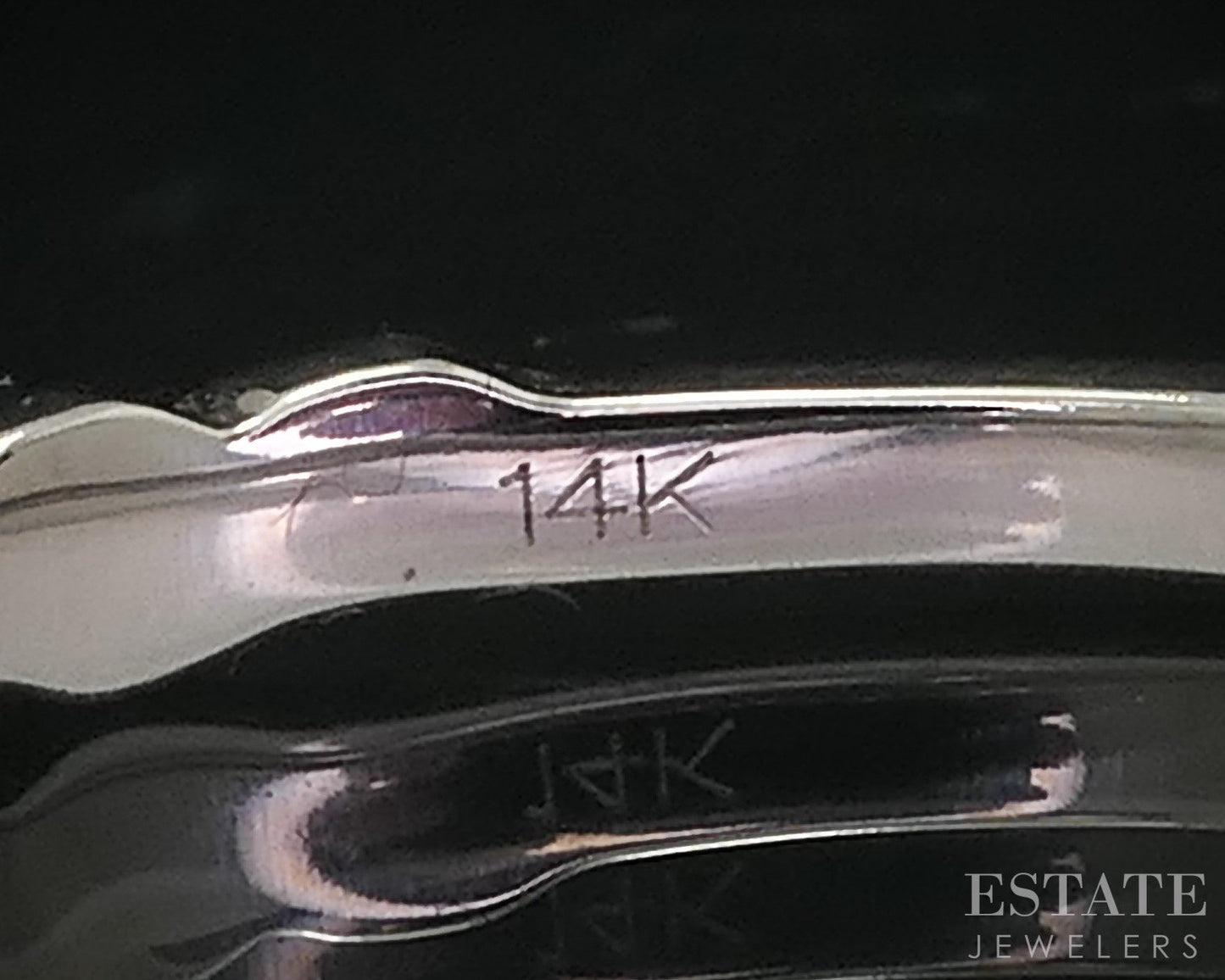 14k White Gold Round Lab Created .26ctw Diamond Ladies Wedding Band 1.9g i16048