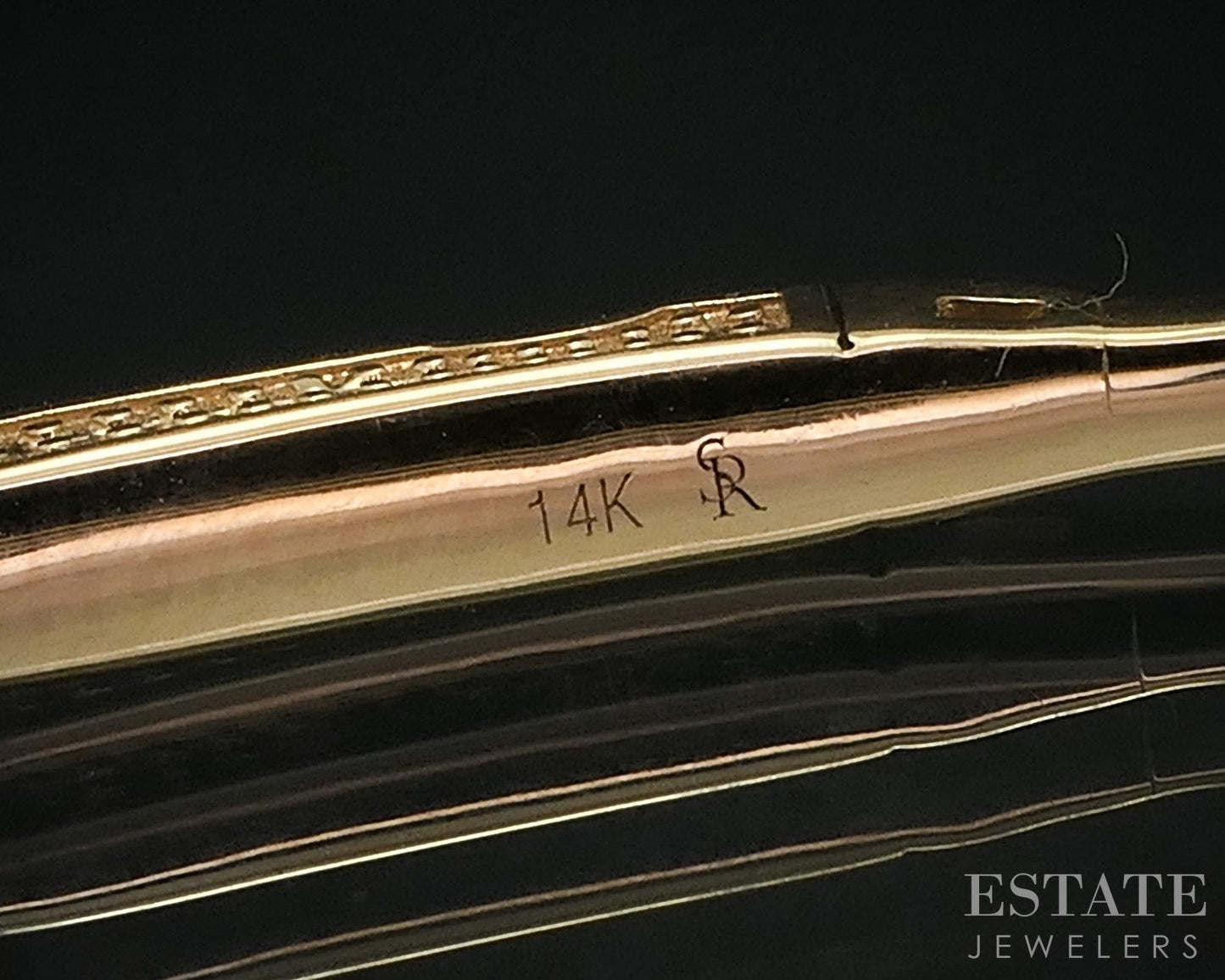 14k Yellow Gold Lab Created 1.00ctw Diamond Flex Bangle Bracelet 7.9g i15960