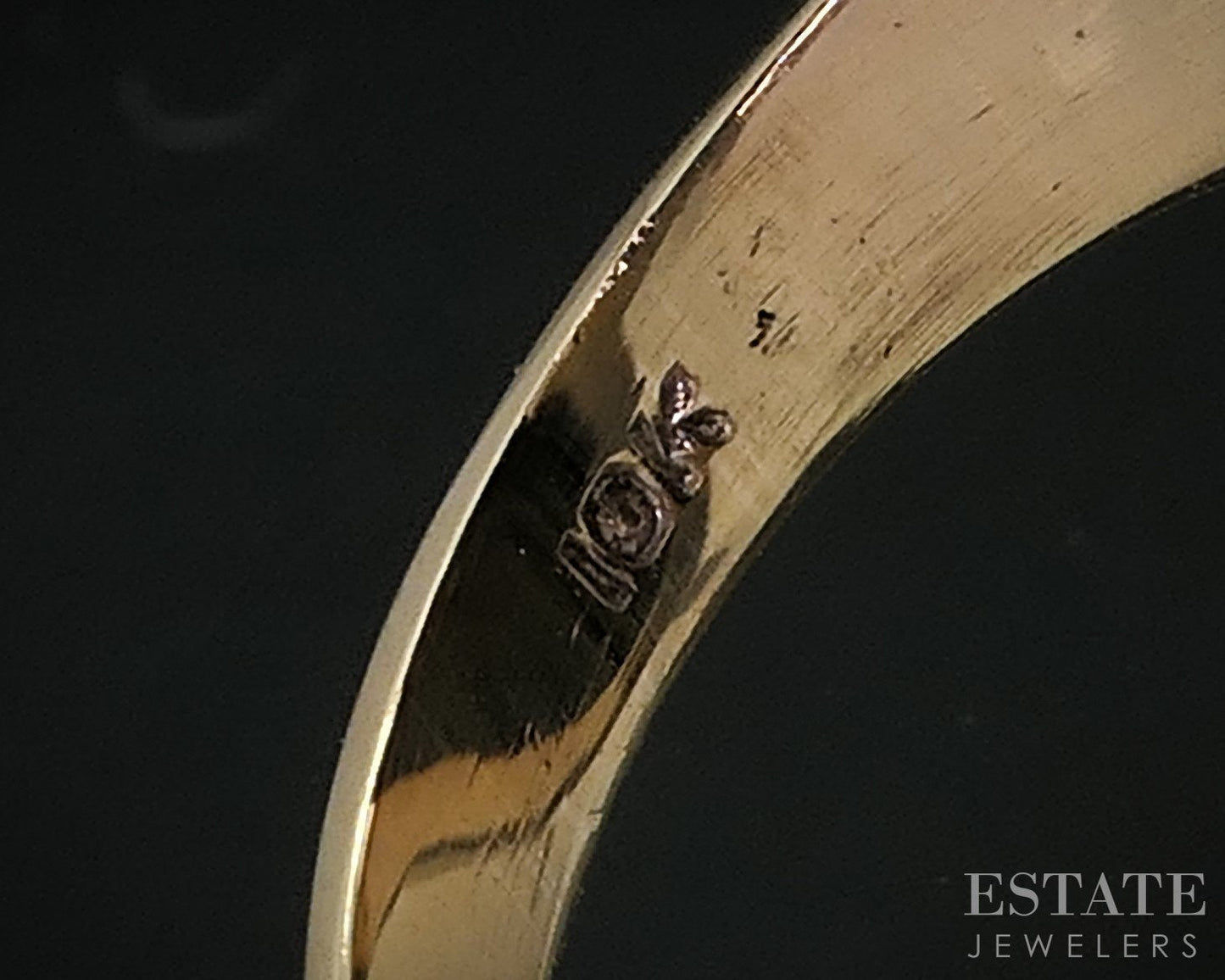 Vintage 10k Yellow Gold Natural Black Onyx & Diamond Shield Ring 7.9g i18199