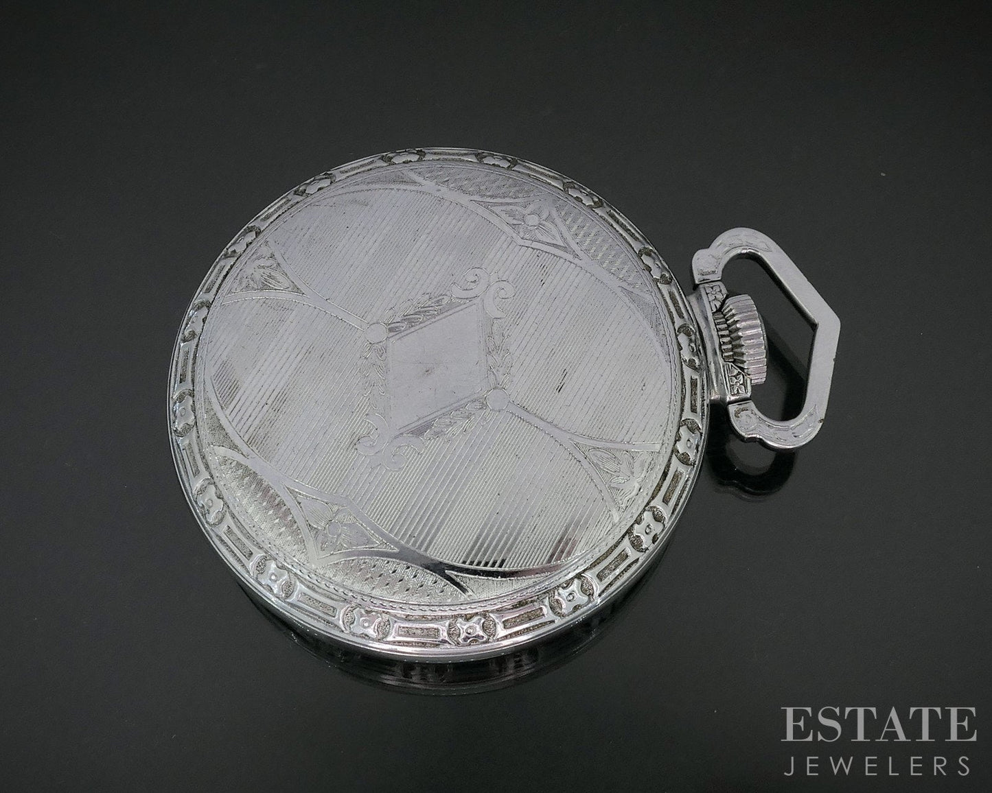 Antique Silver Tone Hamilton Grade 992 21j Pocket Watch i15693