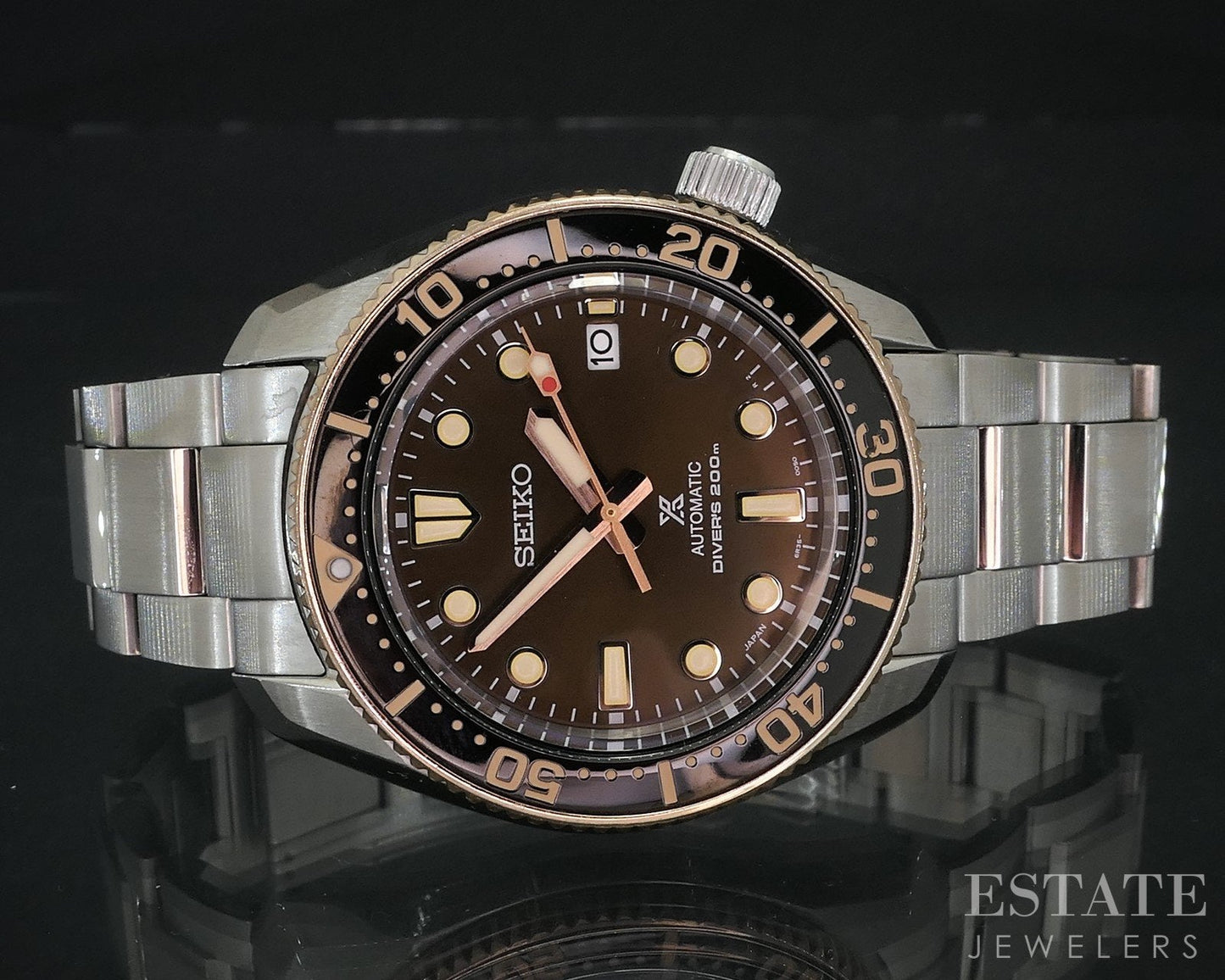 Seiko Prospex SBDC150 Brown Automatic Divers Stainless Mens Watch i18294