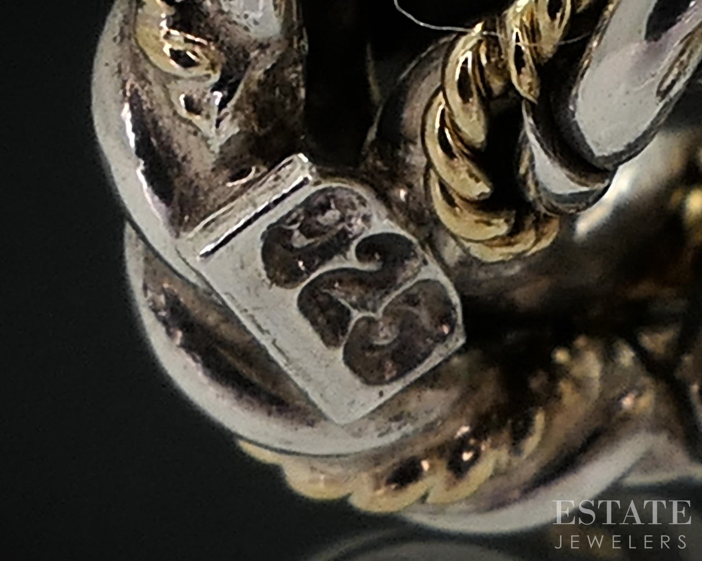 18k / Sterling Tiffany & Co. 11.5mm Knot Stud Ladies Earrings 4.4g i18290