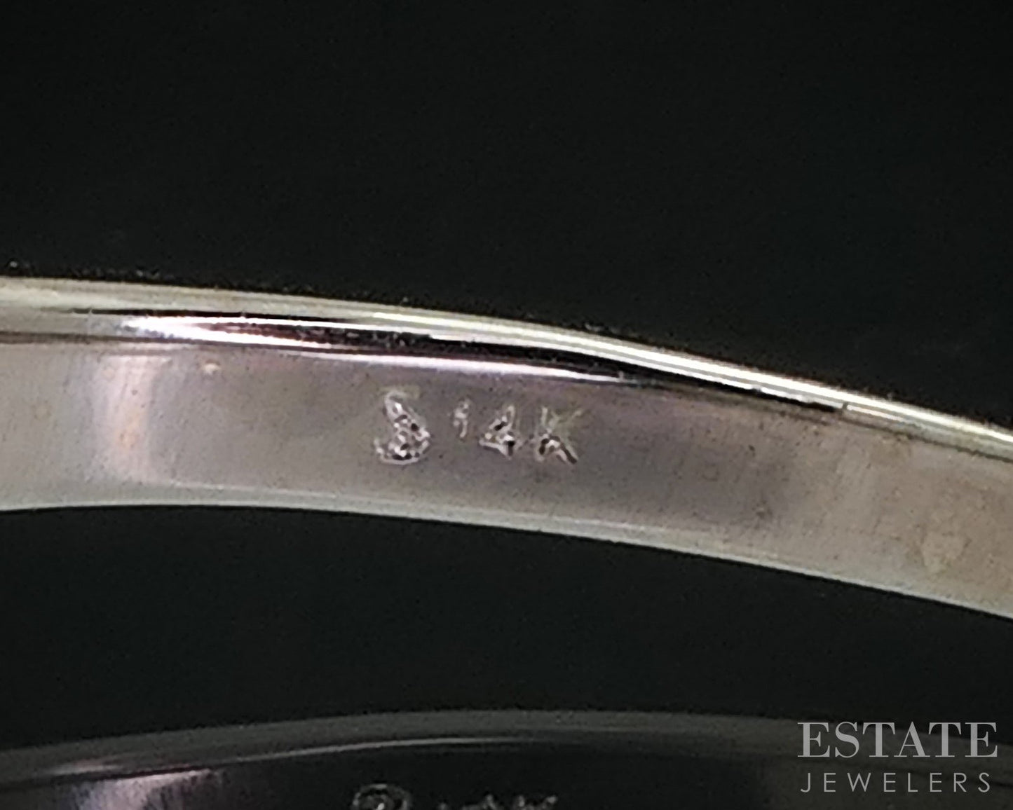 14k White Gold Round Natural .30ct Diamond Solitaire Engagement Ring 2.2g i18288