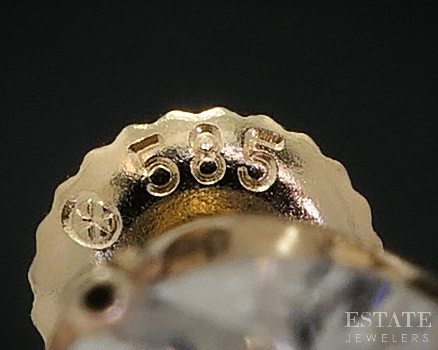 14k Yellow Gold Round Natural 2.64ctw Diamond Screw Back Earrings i18285