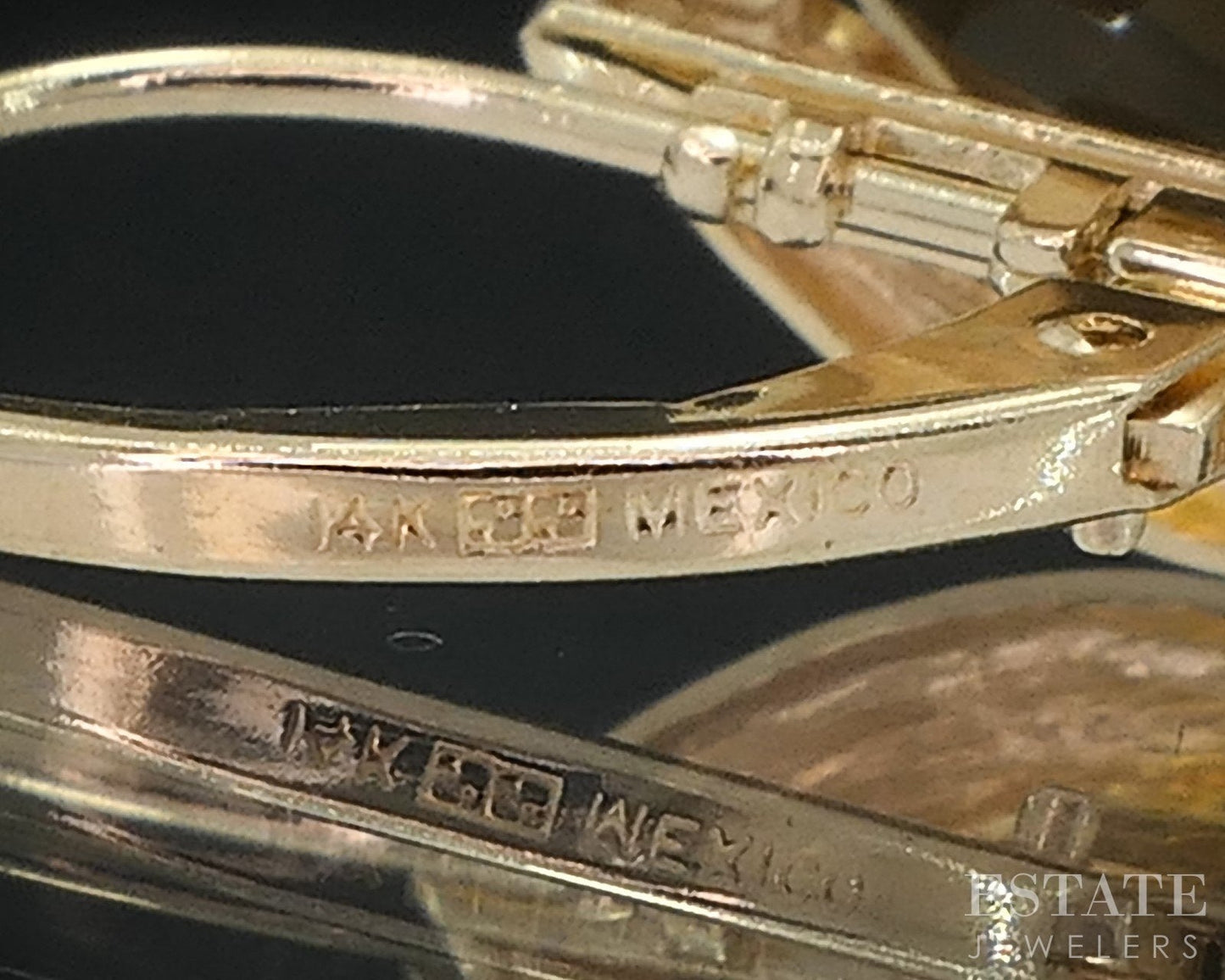 14k Yellow Gold Pear Natural Citrine Lever Back Dangle Earrings 2.1g i18359b