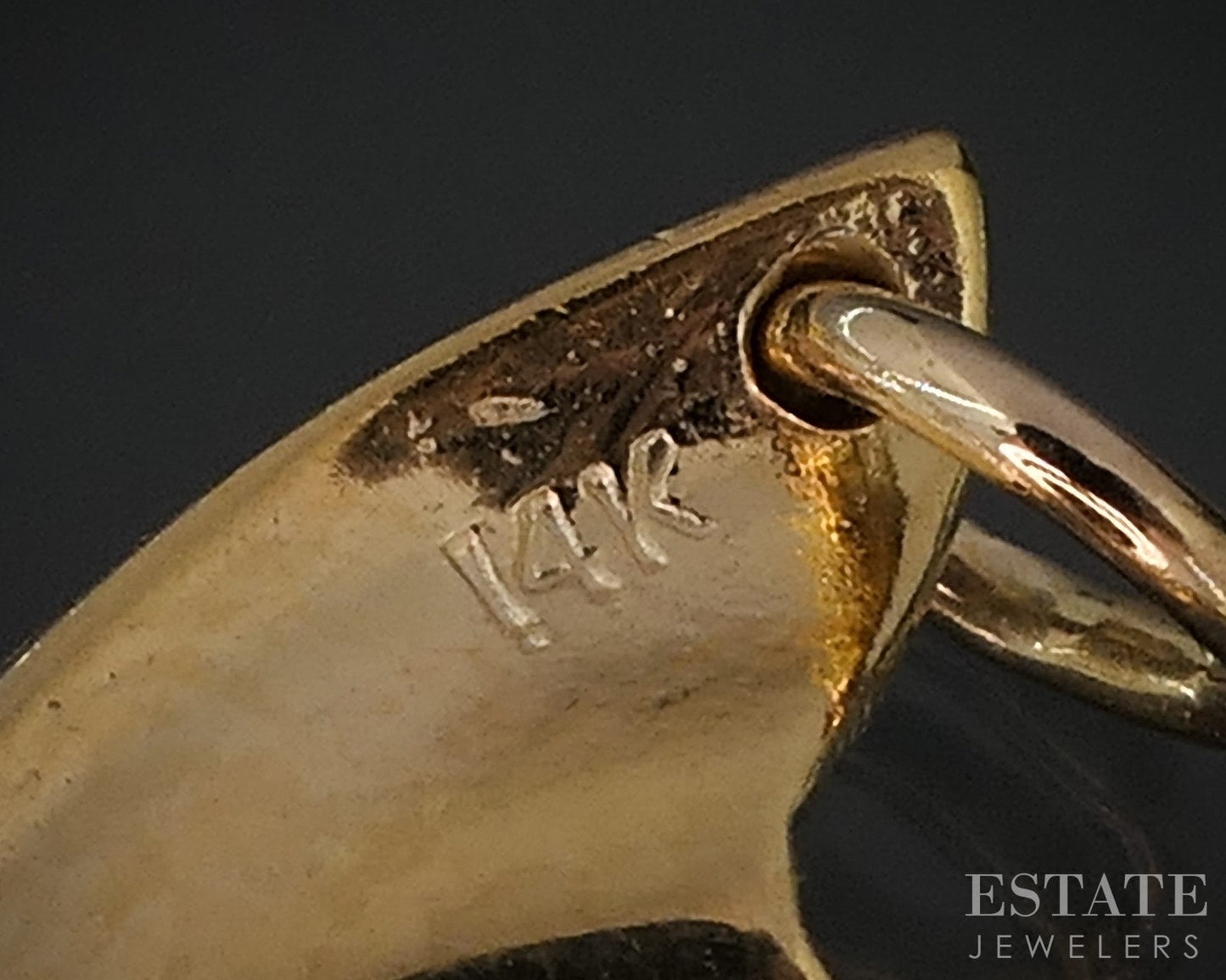 14k Yellow Gold Dimensional Koi Fish Charm Pendant 6.3g i18350b