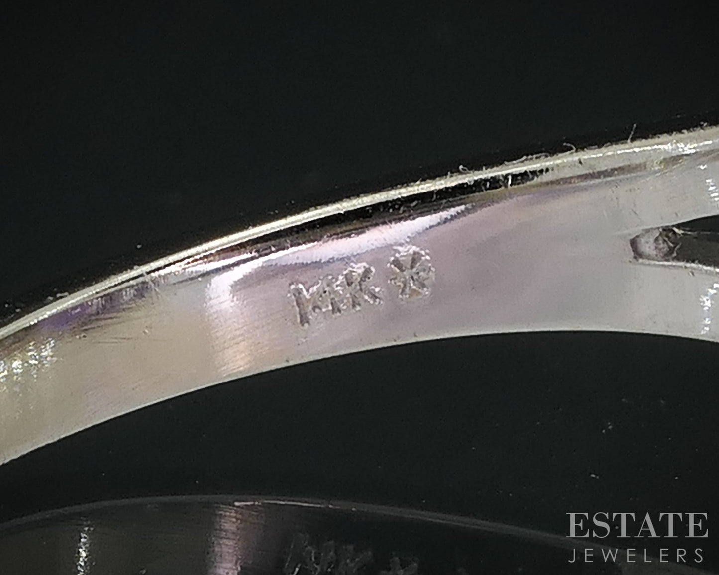 14k White Gold Oval Natural Amethyst Solitaire Ladies Ring 4.5g i18344b