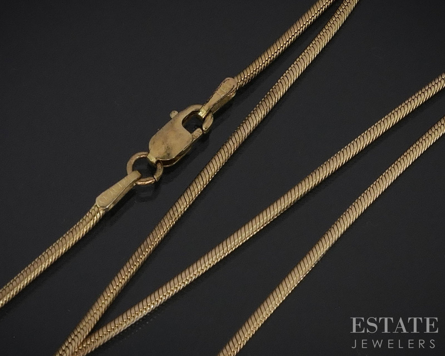 14k Yellow Gold 1.3mm Snake Chain Link Ladies Necklace 7.6g 18"L i18430b