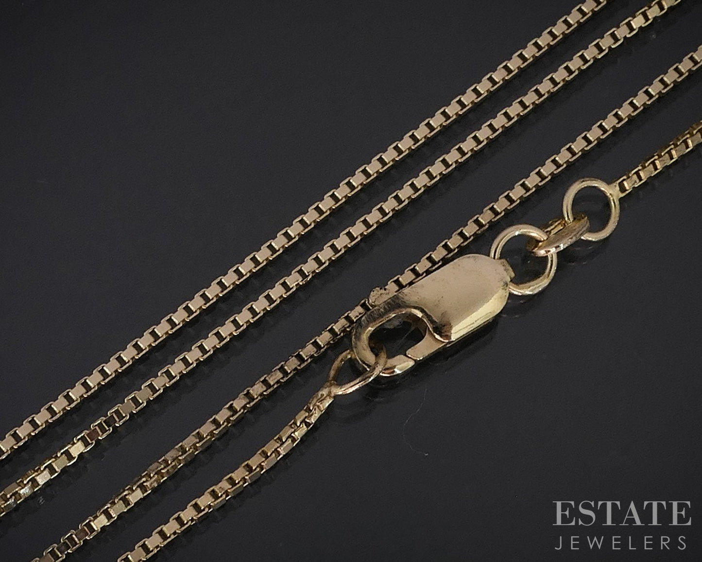 14k Yellow Gold 1mm Box Chain Link Ladies Necklace 4.4g 18.5"L i18429b
