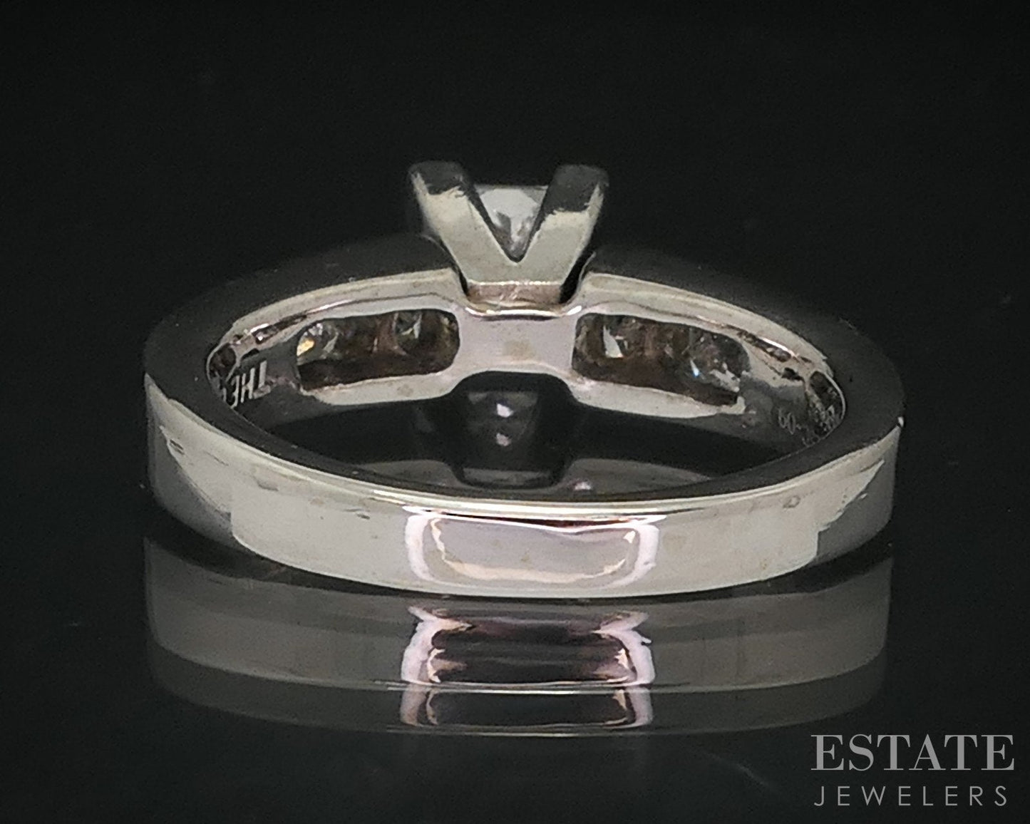 14k & Platinum Princess LEO Natural 1.55ctw Diamond Engagement Ring 6.3g i18449