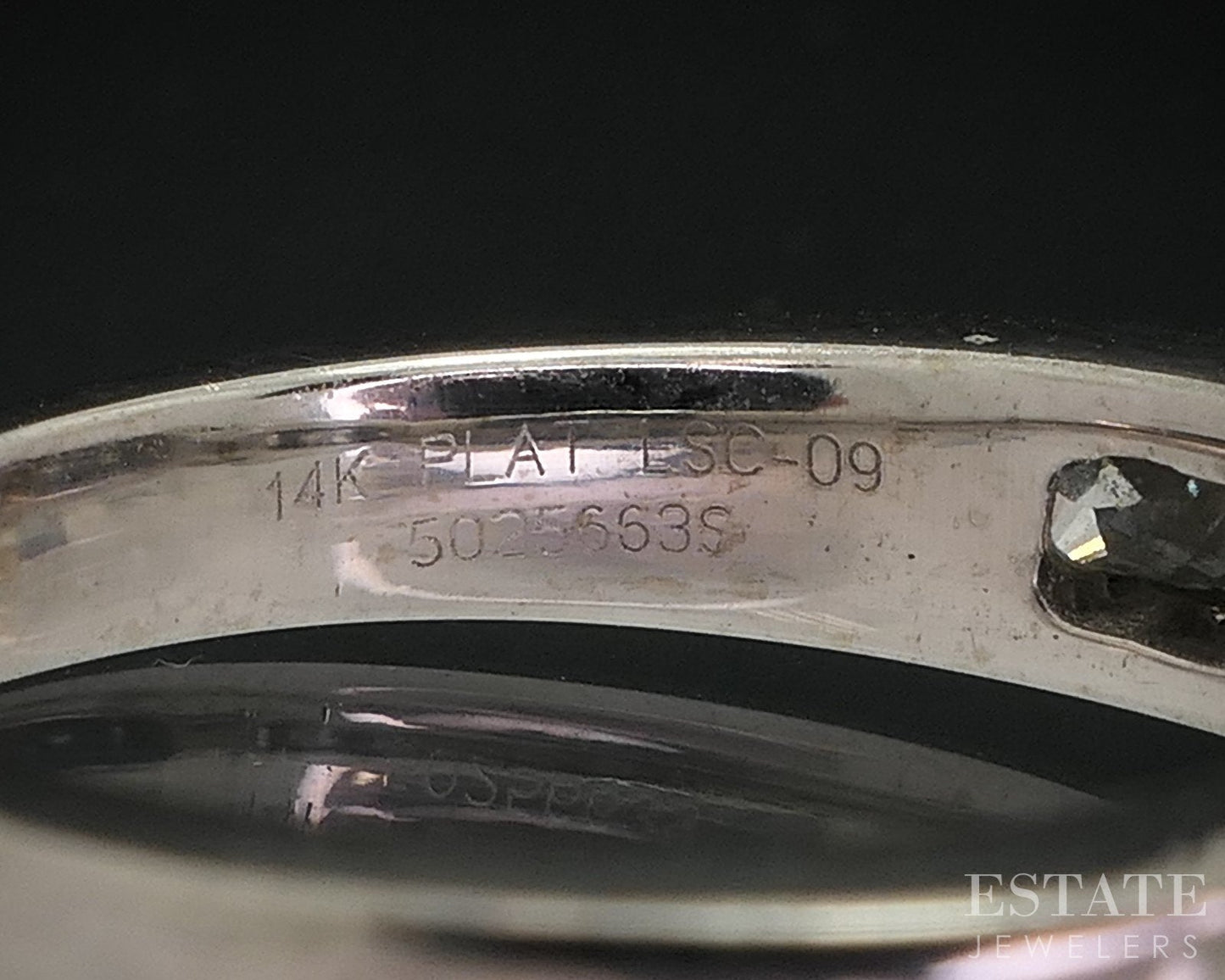 14k & Platinum Princess LEO Natural 1.55ctw Diamond Engagement Ring 6.3g i18449