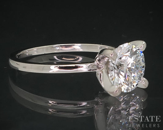 Platinum IGI Lab Created 1.53ct Diamond Solitaire Engagement Ring i18447