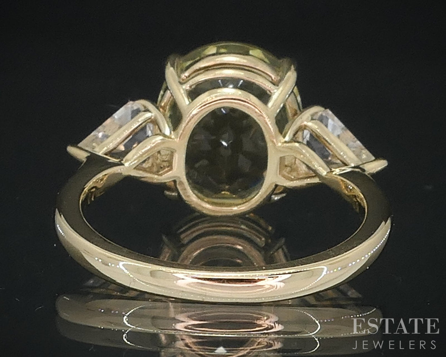 14k Yellow Gold EFFY Natural Yellow & White Topaz Ladies Ring 4.3g i18518b